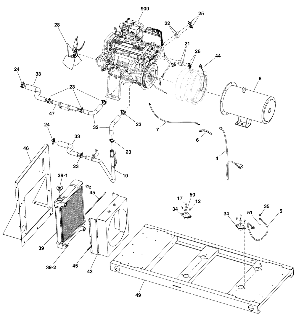 Main Unit Diagram and Parts List for 076178-00  Briggs and Stratton Generator
